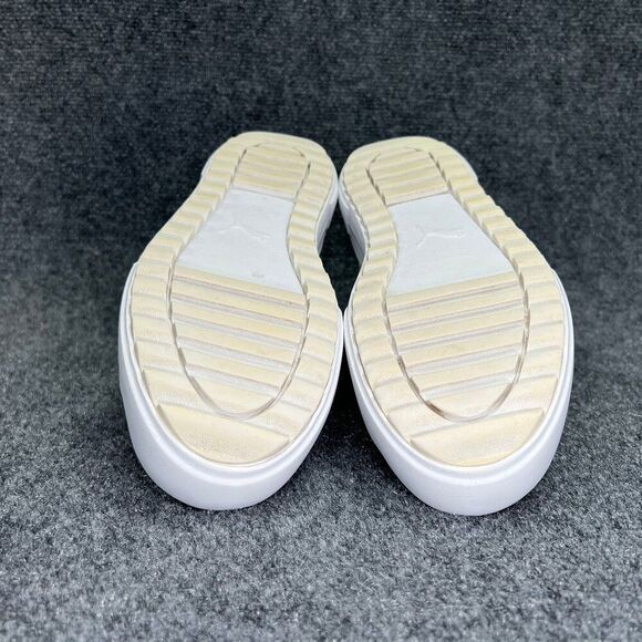 Puma Kaia Platform Shoes Women's 8 White Leather Lace Up Athletic Retro Sneakers - Picture 11 of 12